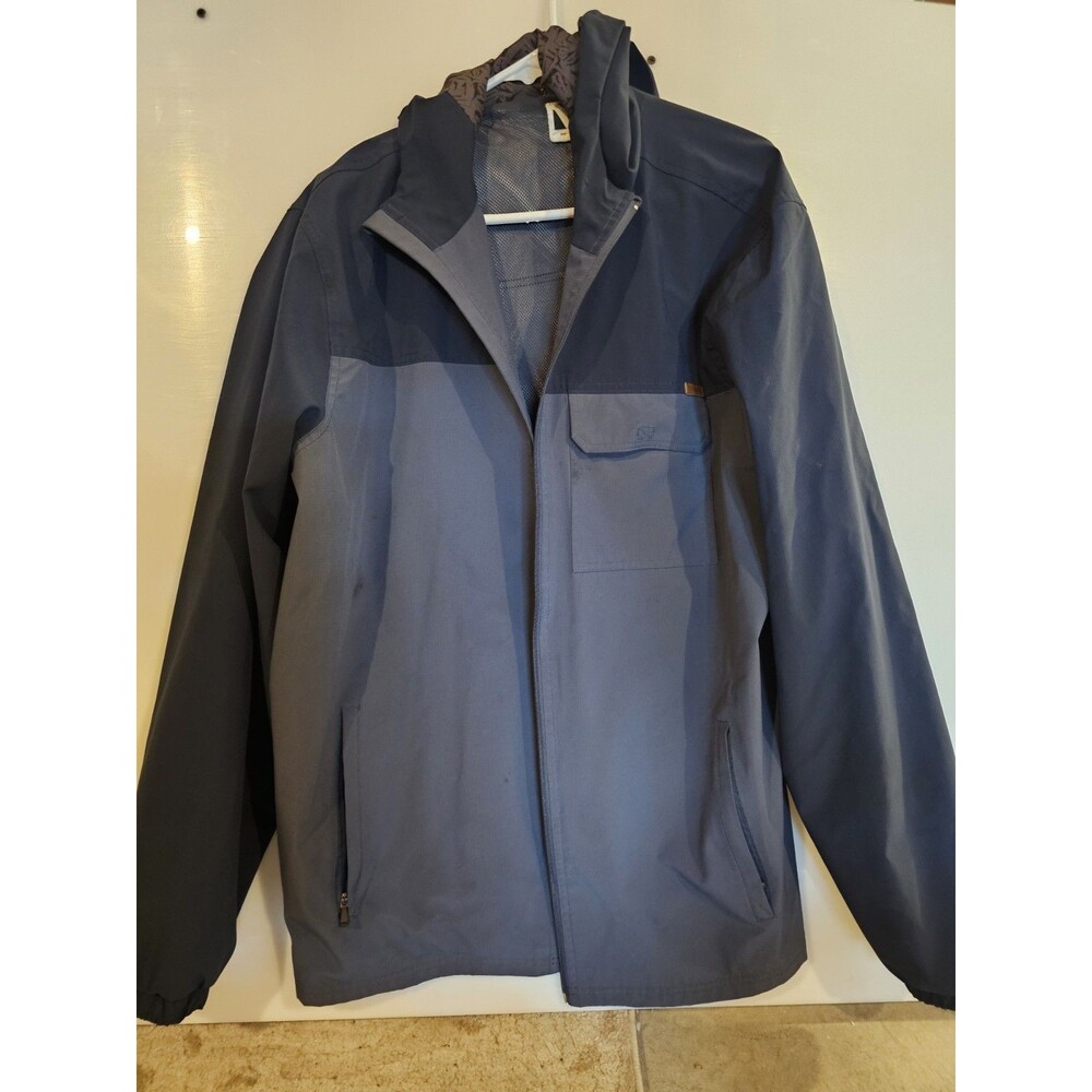 Voyager Jacket Mens Extra Large Grey Parka Waterproof Full Zip Zippered Pockets